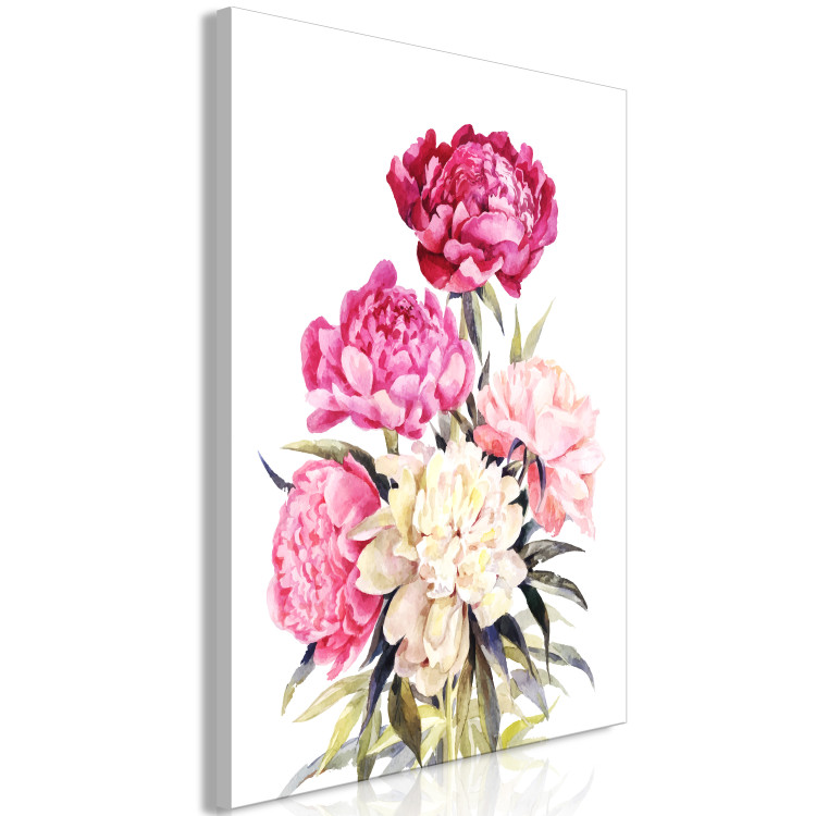 Canvas Print Bouquet of Flowers - Plants Arranged in a Beautiful Painted Composition 149804 additionalImage 2