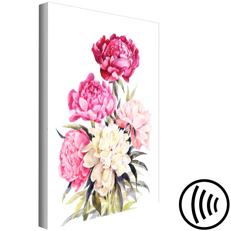 Canvas Print Bouquet of Flowers - Plants Arranged in a Beautiful Painted Composition 149804 additionalImage 6