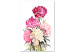 Canvas Print Bouquet of Flowers - Plants Arranged in a Beautiful Painted Composition 149804