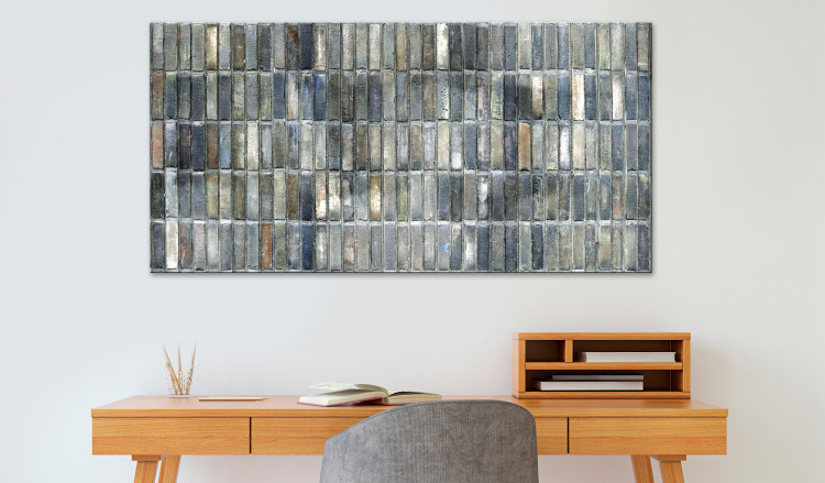 Large canvas print Gray Brick Wall II [Large Format] 150704 additionalImage 5