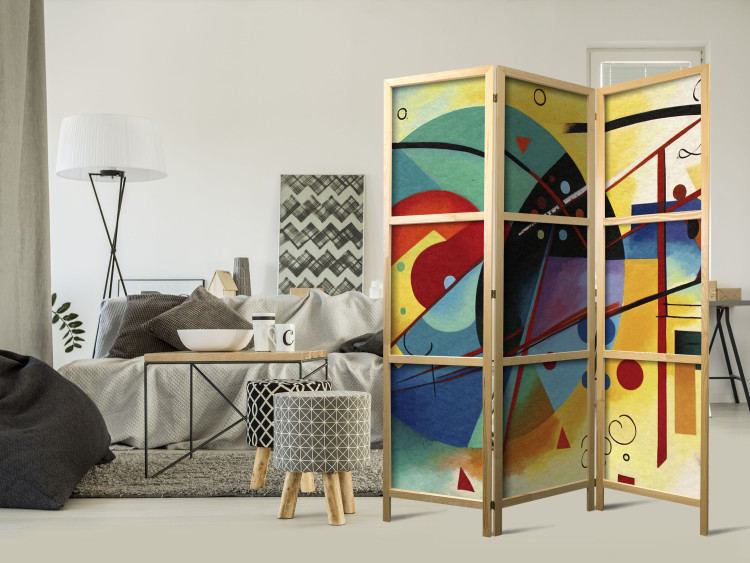 Room Divider Screen Colorful Abstraction - Composition Inspired by Kandinsky’s Work [Room Dividers] 151904 additionalImage 8