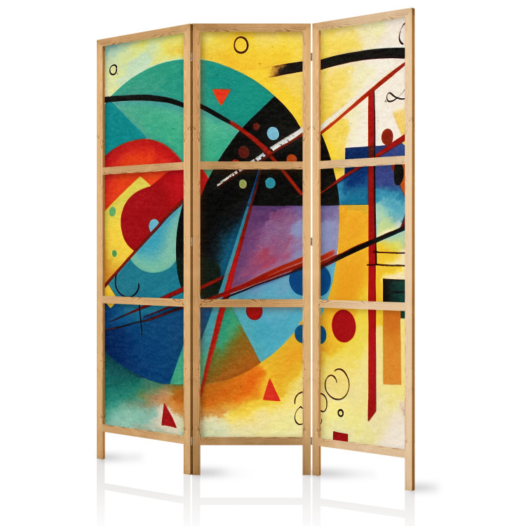 Room Divider Screen Colorful Abstraction - Composition Inspired by Kandinsky’s Work [Room Dividers] 151904 additionalImage 6