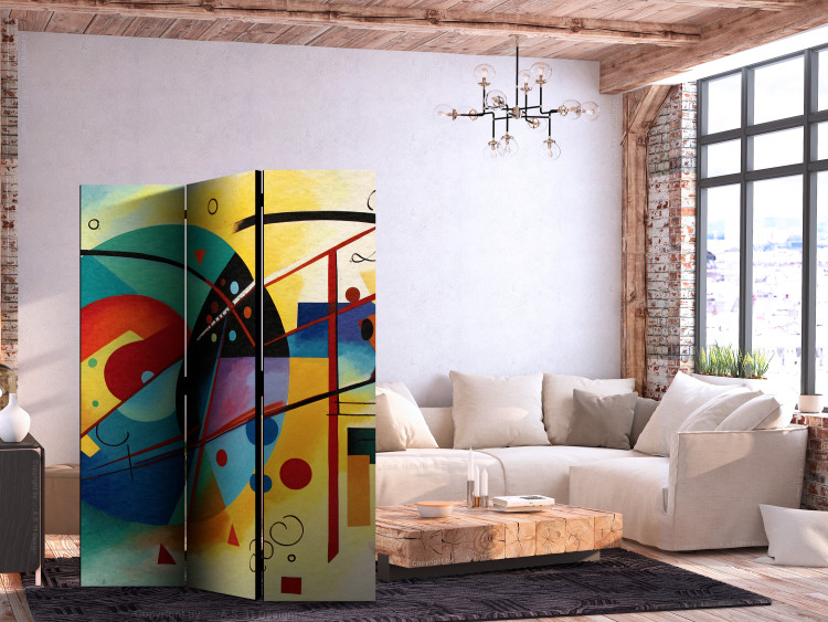 Room Divider Screen Colorful Abstraction - Composition Inspired by Kandinsky’s Work [Room Dividers] 151904 additionalImage 5