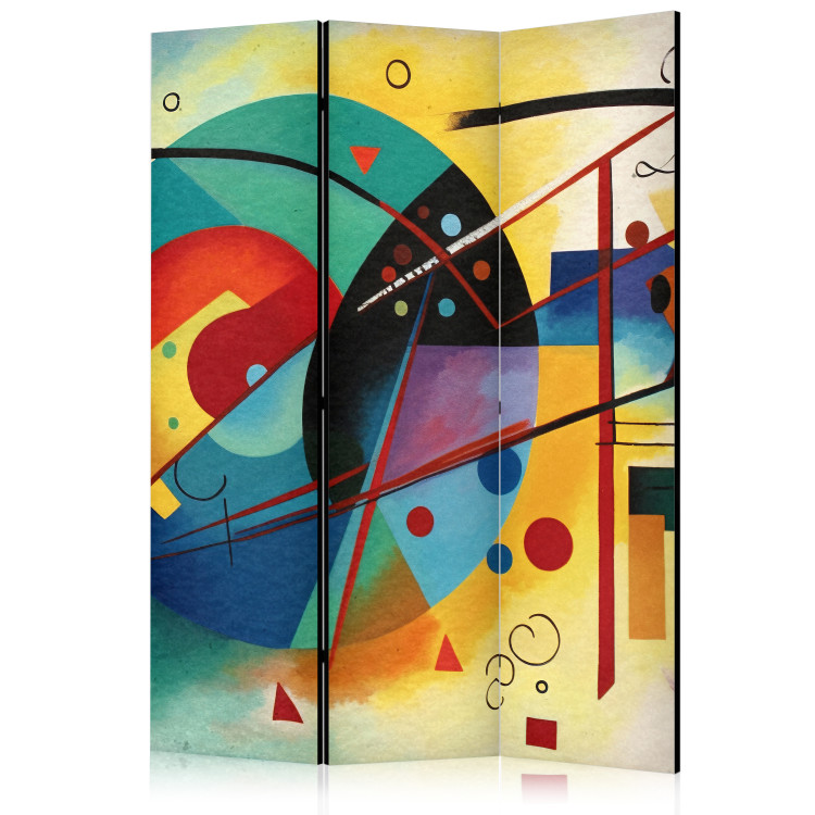 Room Divider Screen Colorful Abstraction - Composition Inspired by Kandinsky’s Work [Room Dividers] 151904 additionalImage 1