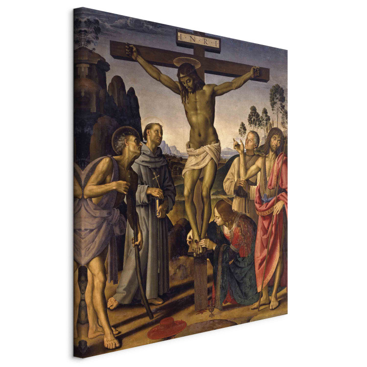 Art Reproduction Christ on the Cross and Saints Hieronymus, Francis of Assissi, the beatified Giovanni Colombini, John the Baptist and Mary Magdalene 155804 additionalImage 2