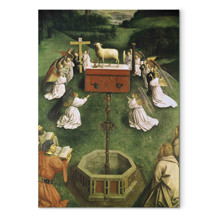 Reproduction Painting Copy of The Adoration of the Mystic Lamb, from the Ghent Altarpiece, lower half of central panel (oil on panel) 158004