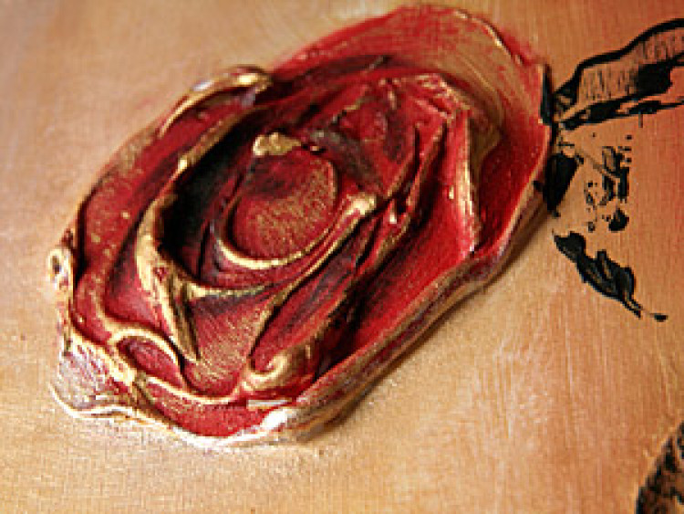 Canvas Abstract composition with roses 47004 additionalImage 3