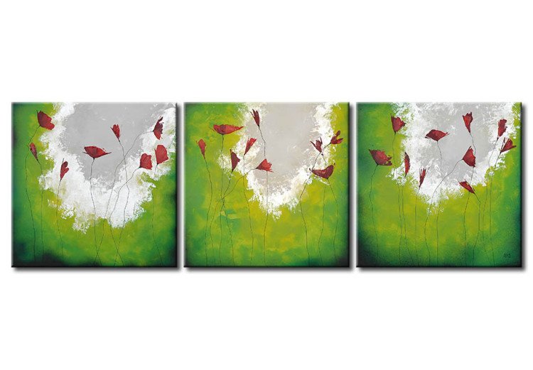 Canvas Art Print Green poppies 47204