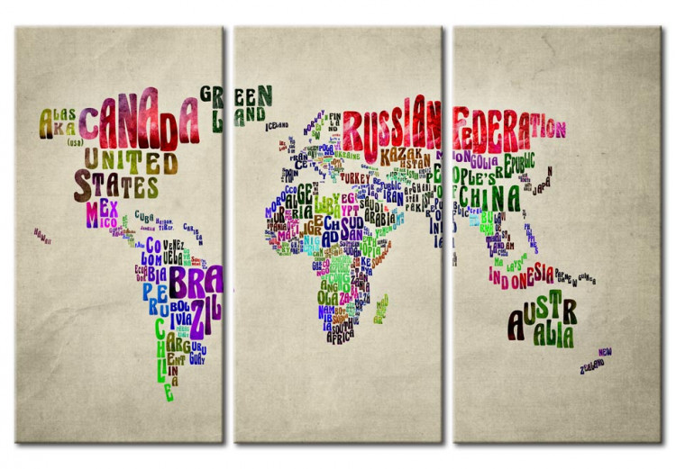 Canvas Print Colorful countries - triptych 55404