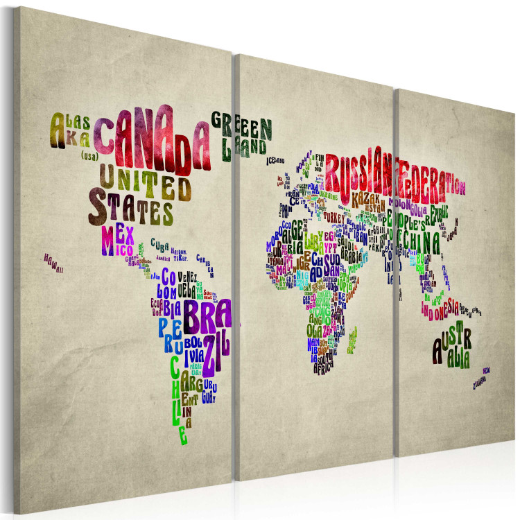Canvas Print Colorful countries - triptych 55404 additionalImage 2