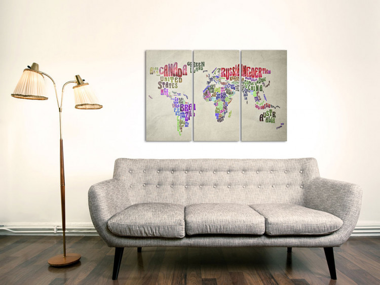 Canvas Print Colorful countries - triptych 55404 additionalImage 3