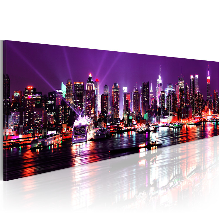 Canvas Print Purple sky over New York 58304 additionalImage 2