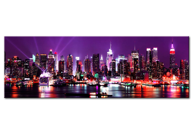 Canvas Print Purple sky over New York 58304