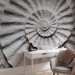 Photo Wallpaper Stone Ammonite - Abstract Design in Grayish-white Seashell Pattern 61004 additionalThumb 4