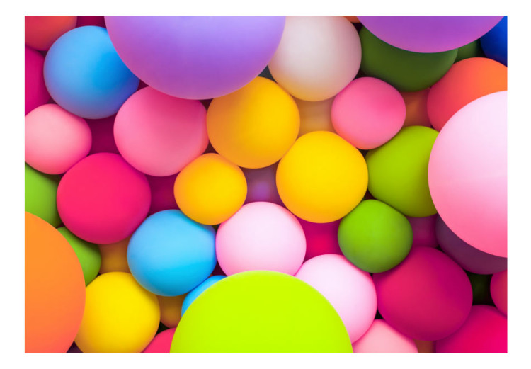 Photo Wallpaper Geometric abstraction - energetic motif full of colourful balls 88504 additionalImage 1