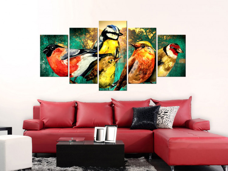 Canvas Art Print Birds Meeting 90104 additionalImage 3