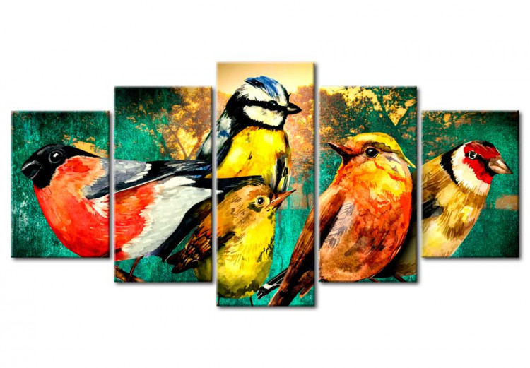 Canvas Art Print Birds Meeting 90104