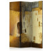Room Separator Golden Oddity - rusty texture with artistic yellow abstraction 95304