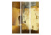 Room Separator Golden Oddity - rusty texture with artistic yellow abstraction 95304 additionalThumb 3