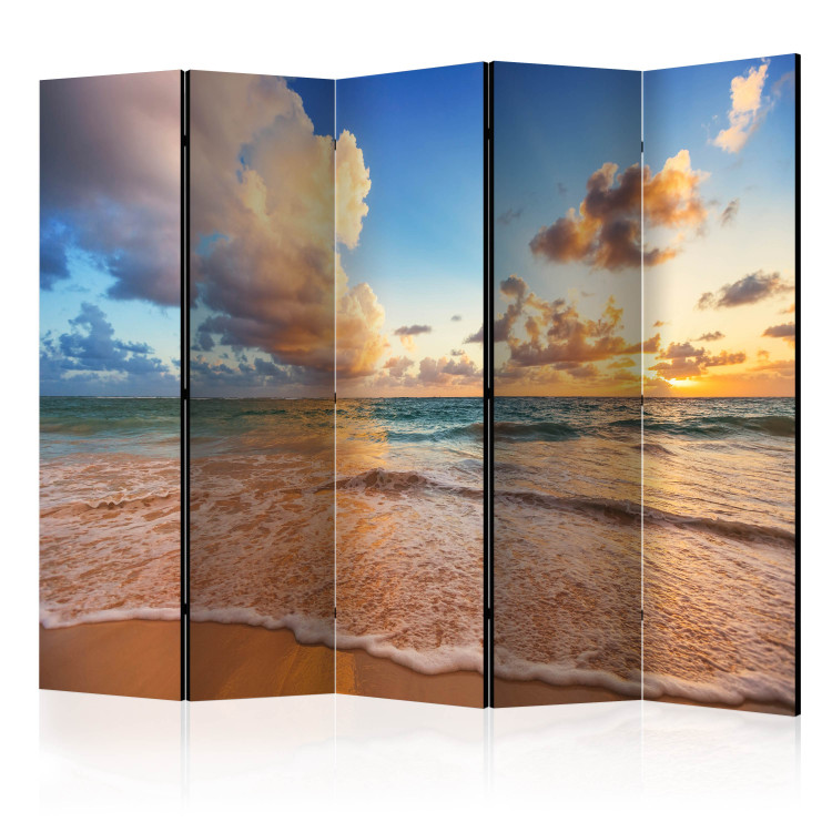 Folding Screen Morning by the Sea II - beach landscape against the backdrop of the rising sky 95404