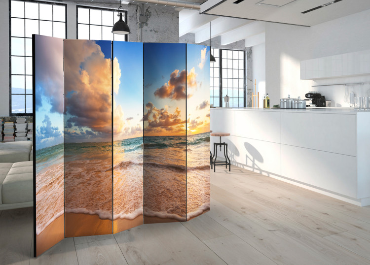 Folding Screen Morning by the Sea II - beach landscape against the backdrop of the rising sky 95404 additionalImage 4