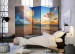 Folding Screen Morning by the Sea II - beach landscape against the backdrop of the rising sky 95404 additionalThumb 2