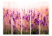 Room Divider Screen Lavender in the Rain II - romantic lavender flowers in a sunny meadow 95604 additionalThumb 3