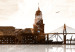 Canvas Print Chocolate Hamburg (1-piece) - City Architecture on Light Background 106214 additionalThumb 5