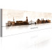 Canvas Print Chocolate Hamburg (1-piece) - City Architecture on Light Background 106214 additionalThumb 2