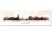 Canvas Print Chocolate Hamburg (1-piece) - City Architecture on Light Background 106214
