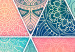 Canvas Oriental Triangles (1-part) Narrow - Mosaic Style Mandala 108014 additionalThumb 4
