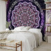Wall Mural Stained glass in violets - abstract Mandala in patterns on a background of ornaments 108214 additionalThumb 2