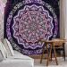 Wall Mural Stained glass in violets - abstract Mandala in patterns on a background of ornaments 108214 additionalThumb 4
