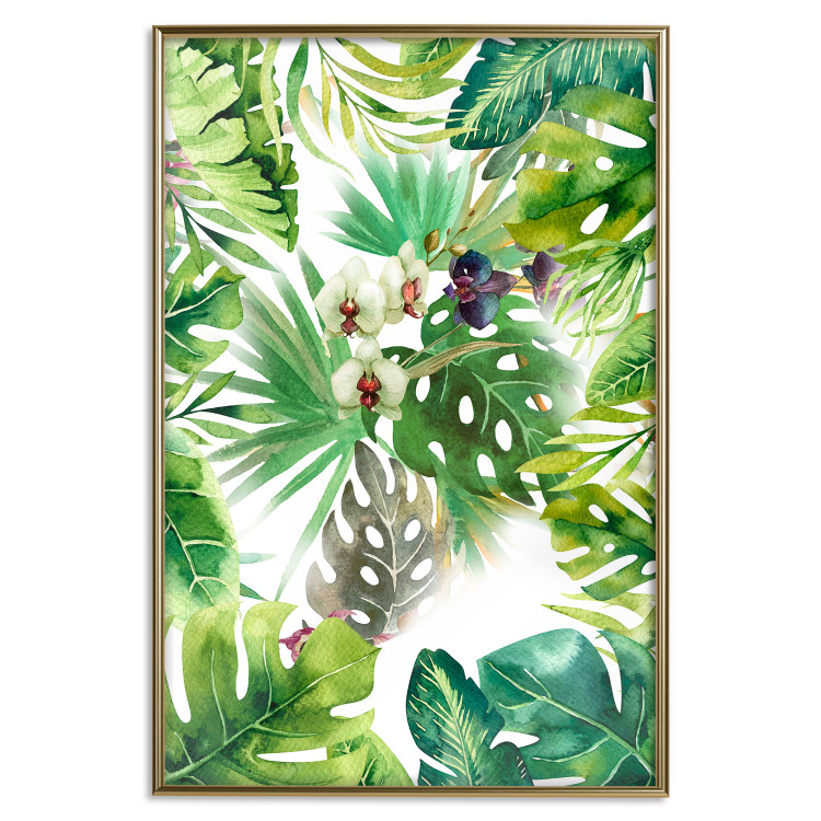 Poster Tropical Shade - botanical composition with leaves of tropical plants 114314 additionalImage 16