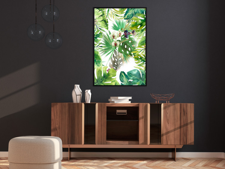 Poster Tropical Shade - botanical composition with leaves of tropical plants 114314 additionalImage 5