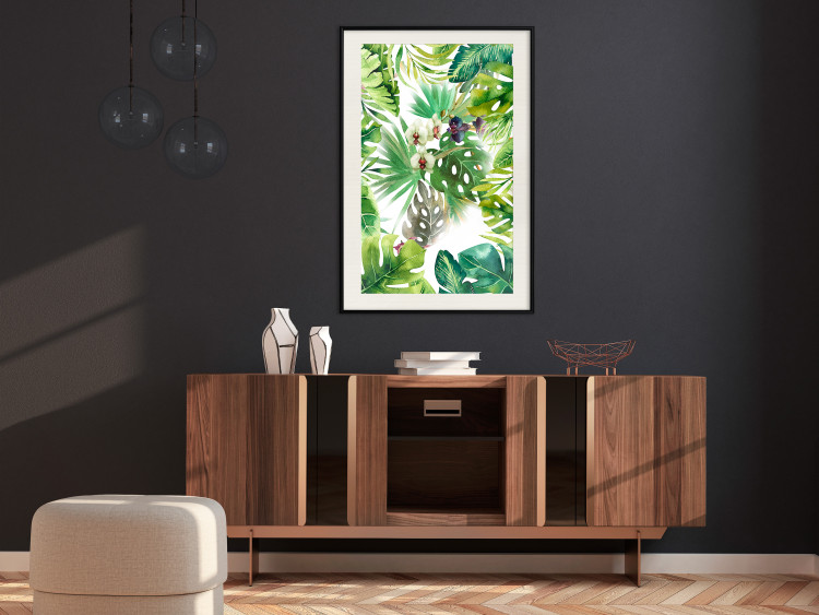 Poster Tropical Shade - botanical composition with leaves of tropical plants 114314 additionalImage 22