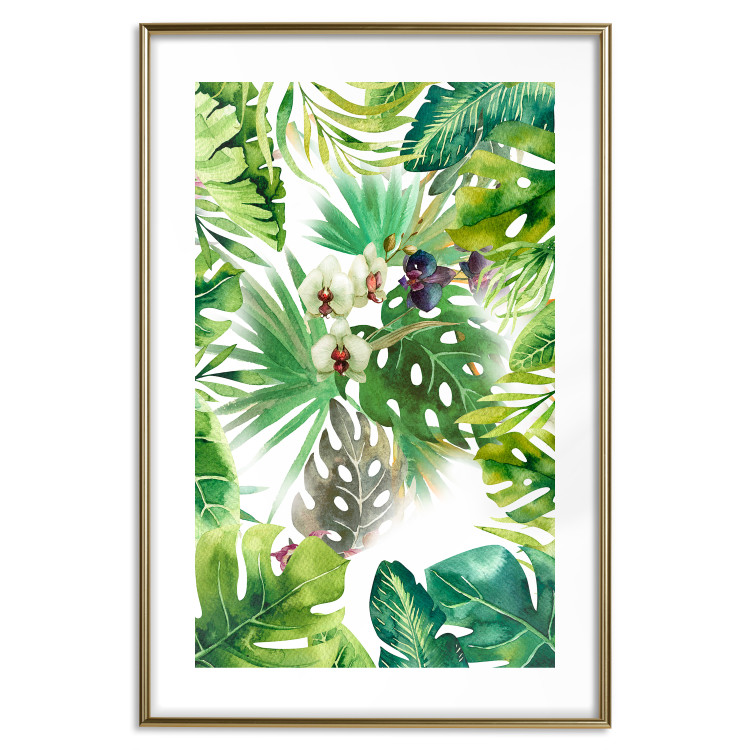 Poster Tropical Shade - botanical composition with leaves of tropical plants 114314 additionalImage 14