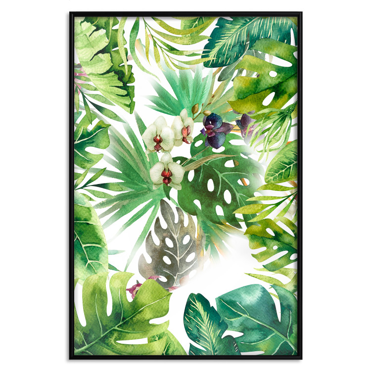 Poster Tropical Shade - botanical composition with leaves of tropical plants 114314 additionalImage 24