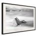 Wall Poster Stone in water - simple black and white seascape 114914 additionalThumb 3