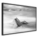 Wall Poster Stone in water - simple black and white seascape 114914 additionalThumb 12