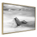 Wall Poster Stone in water - simple black and white seascape 114914 additionalThumb 14