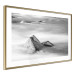 Wall Poster Stone in water - simple black and white seascape 114914 additionalThumb 8