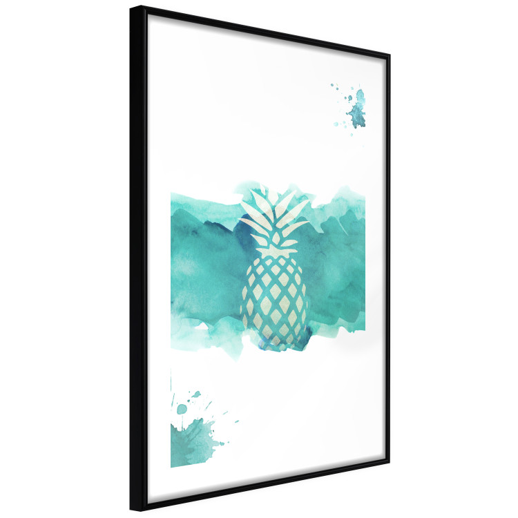 Wall Poster Watercolor Pineapple - composition with tropical fruit in green tones 115314 additionalImage 11
