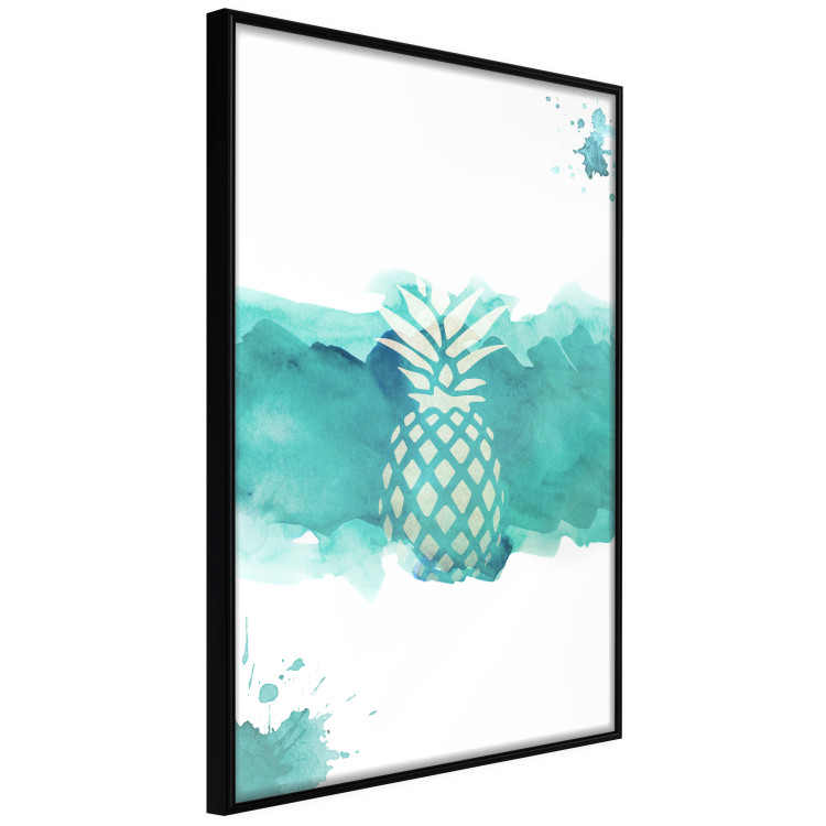 Wall Poster Watercolor Pineapple - composition with tropical fruit in green tones 115314 additionalImage 10