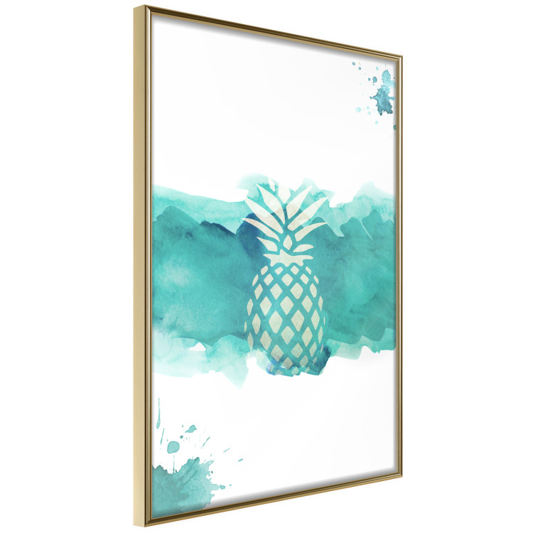 Wall Poster Watercolor Pineapple - composition with tropical fruit in green tones 115314 additionalImage 14