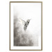 Wall Poster Ethnic Hummingbird - abstraction with a bird in shades of gray 116314 additionalThumb 23
