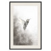 Wall Poster Ethnic Hummingbird - abstraction with a bird in shades of gray 116314 additionalThumb 21
