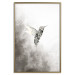 Wall Poster Ethnic Hummingbird - abstraction with a bird in shades of gray 116314 additionalThumb 19