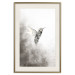 Wall Poster Ethnic Hummingbird - abstraction with a bird in shades of gray 116314 additionalThumb 22