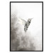 Wall Poster Ethnic Hummingbird - abstraction with a bird in shades of gray 116314 additionalThumb 17